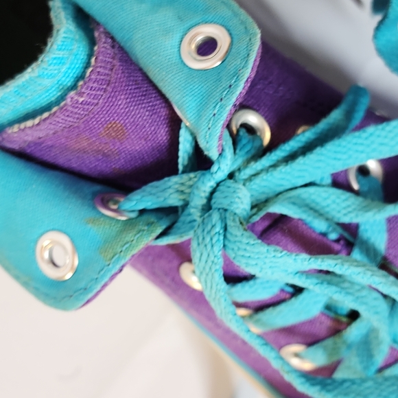 Converse All Star Snap Low Top Size 9.5 Teal and Purple (men's size 7.5) - Picture 7 of 14